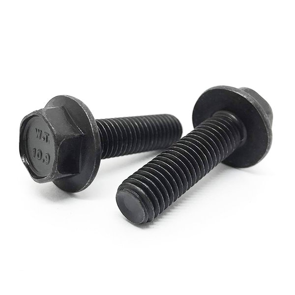 Boltsandnuts.Com Class 10.9, M16-2.0 Flange Bolt, Phosphate and Oil 50 mm L, 2 PK M16C50BF10P/D-2 - main